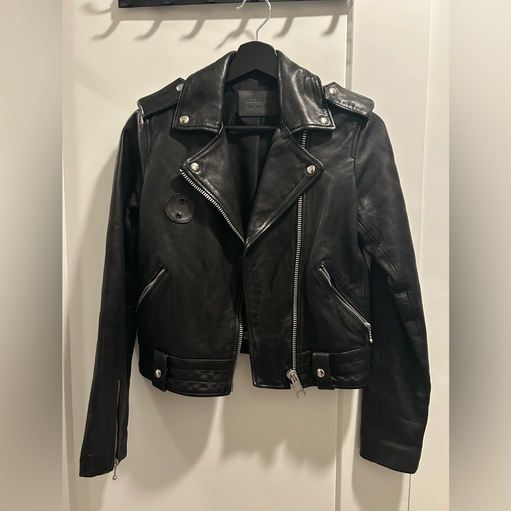 All saints leather jacket